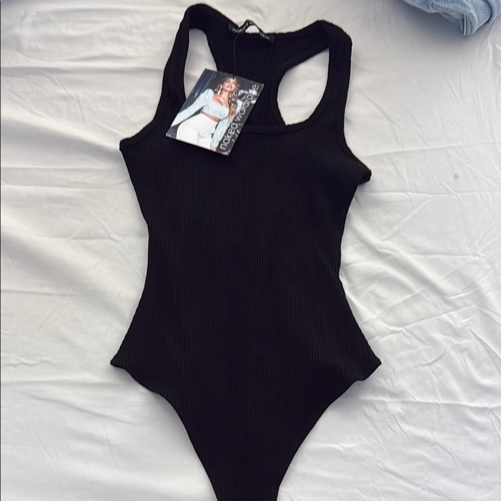 Naked wardrobe ribbed bodycon Bodysuit